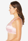 Front-Close Satin Wireless Bra , , alternate image number null