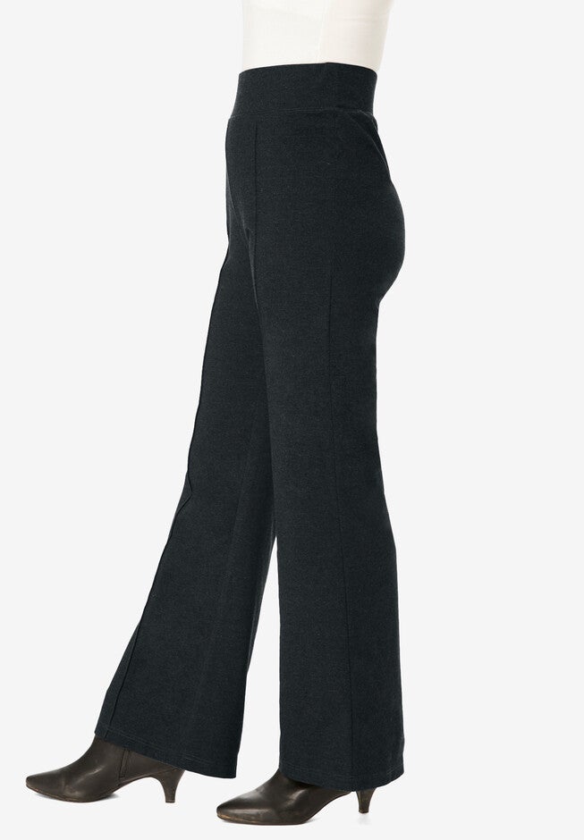 Secret Solutions™ Tummy Taming Wide-Leg Knit Pant, , alternate image number 2
