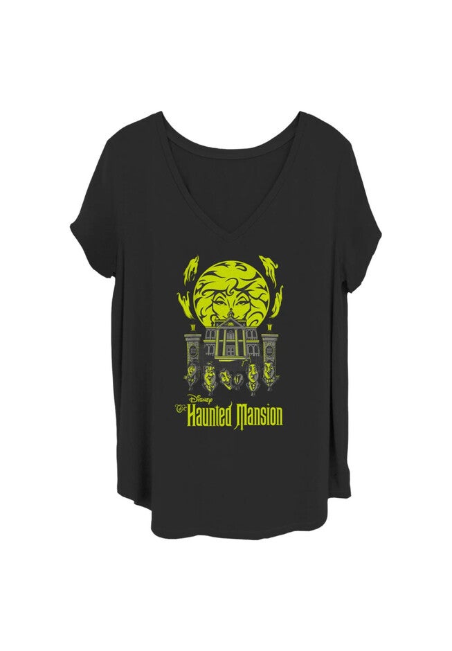 Haunted Mansion Ghosts V-Neck T-Shirt, BLACK, hi-res image number 0