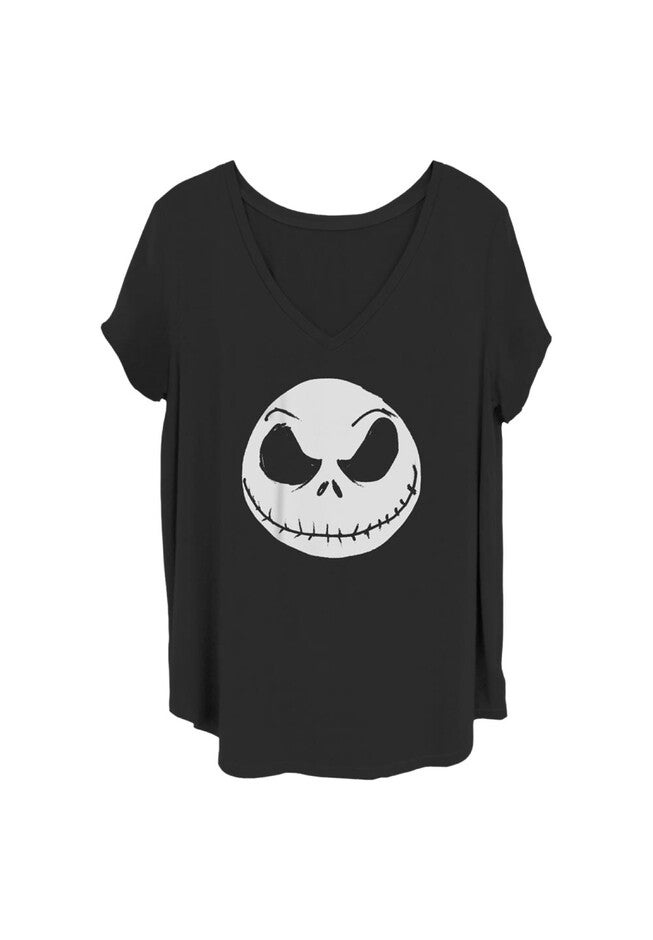 Big Face Jack V-Neck T-Shirt, BLACK, hi-res image number null