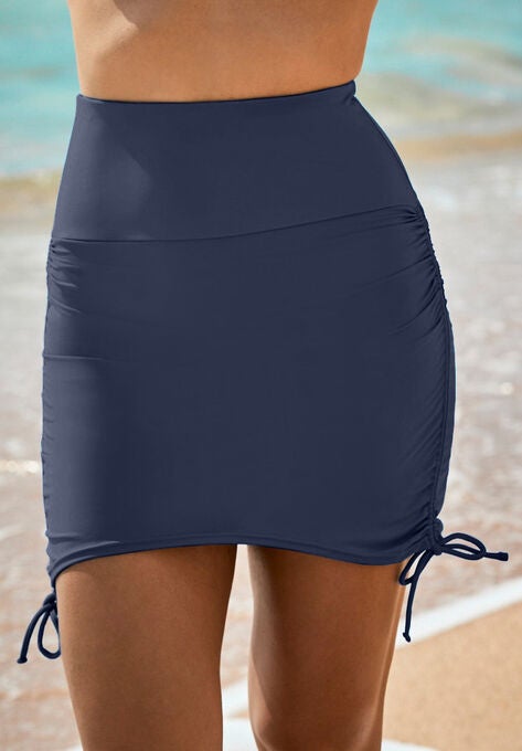 Adjustable Length Swim Skirt, NAVY, hi-res image number null