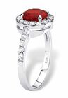 Sterling Silver Simulated Birthstone and Cubic Zirconia Ring, , on-hover image number 1