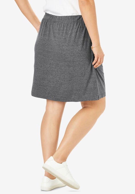 Stretch Cotton Skort, , alternate image number null