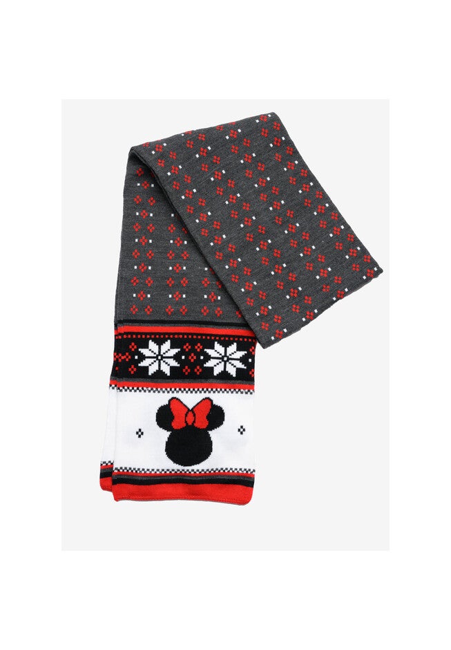Minnie Mouse 70 inches Knit Scarf Disney Women'S Red Winter Set, , alternate image number 3