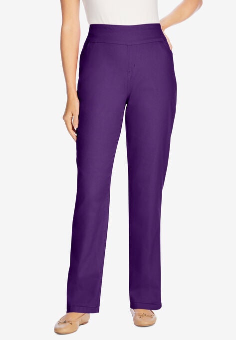 Pull-On Straight Leg Denim, RADIANT PURPLE, hi-res image number null