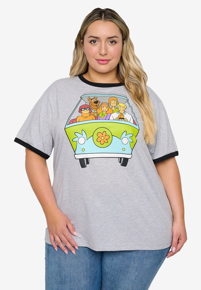 Scooby-Doo Mystery Machine Ringer T-Shirt Gray, , alternate image number 2