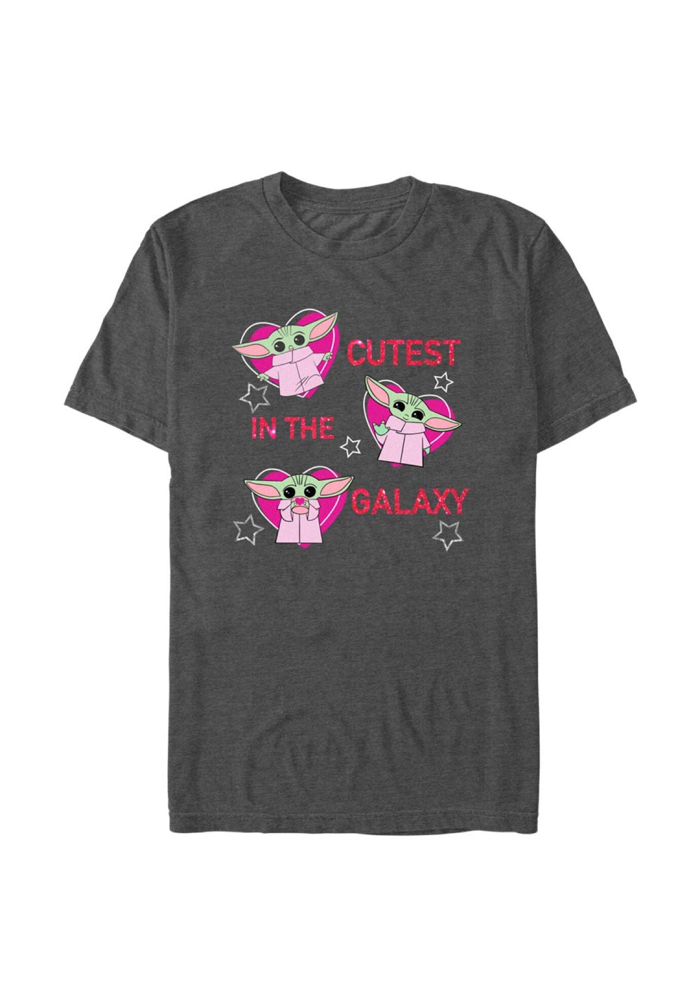 Cutest Galaxy Valentine Relaxed Fit Boyfriend T-Shirt, CHARCOAL HEATHER, hi-res image number 0