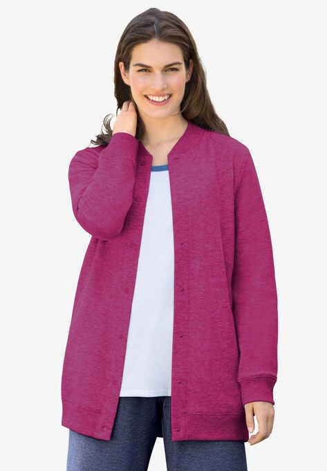 Fleece Baseball Jacket, , alternate image number null
