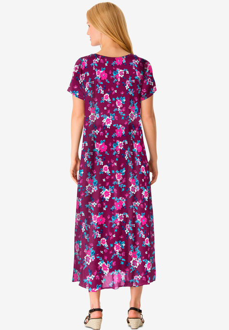 Short-sleeve Crinkle Dress, , alternate image number null