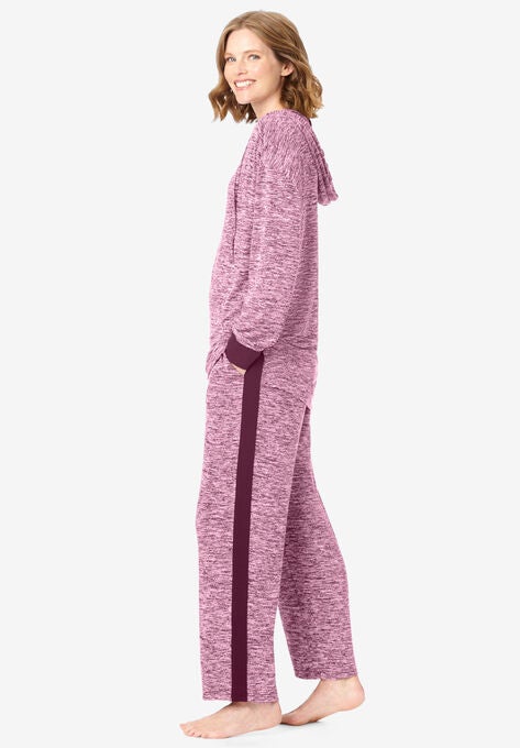 Hooded Marled Jersey Top, , alternate image number null
