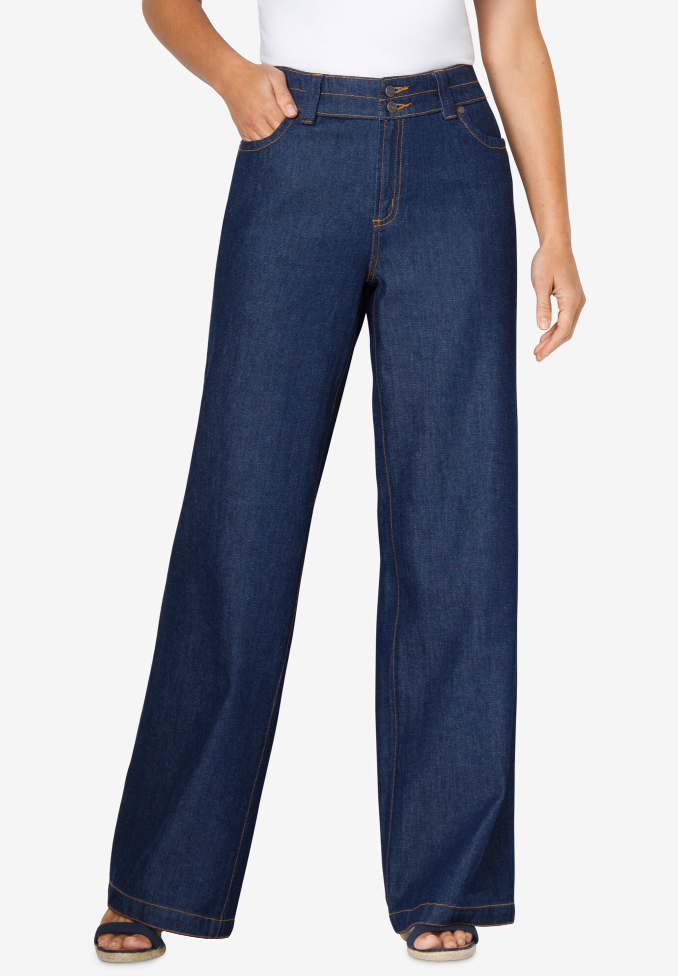wide leg jeans size 4