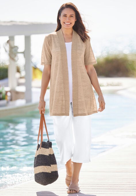 Linen Capri, , alternate image number null