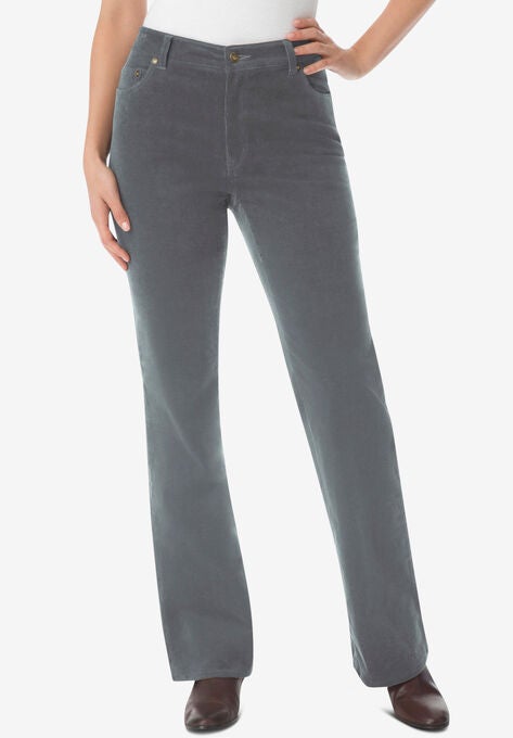Stretch Corduroy Bootcut Jean, GUNMETAL, hi-res image number null