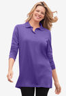 Long-Sleeve Polo Shirt, PETAL PURPLE, hi-res image number null