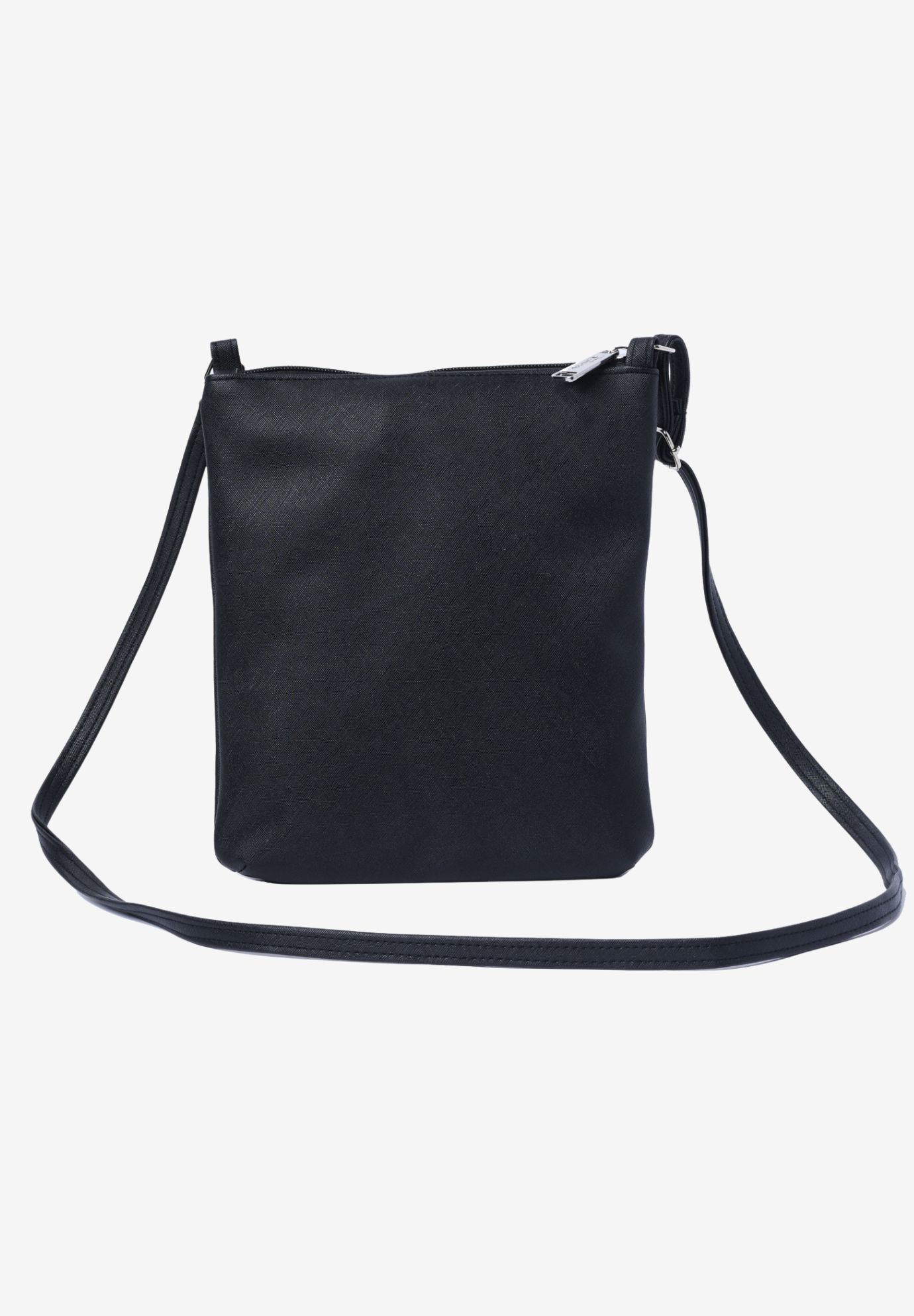 Disney Minnie Mouse Crossbody Purse Passport Bag Travel Black Faux Leather, BLACK, on-hover image number 1
