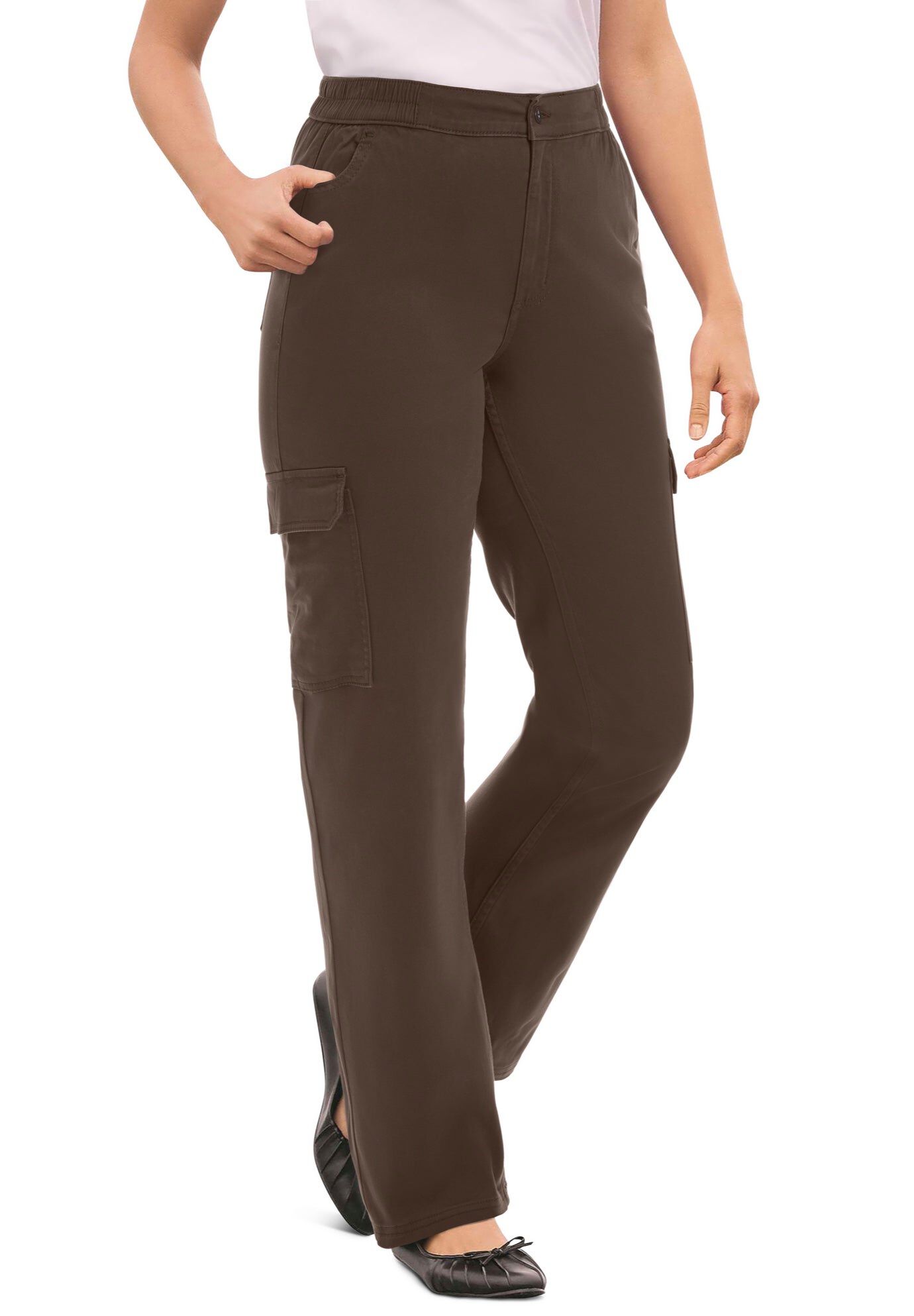 Straight-Leg Cargo Pant, CHOCOLATE, hi-res image number 0