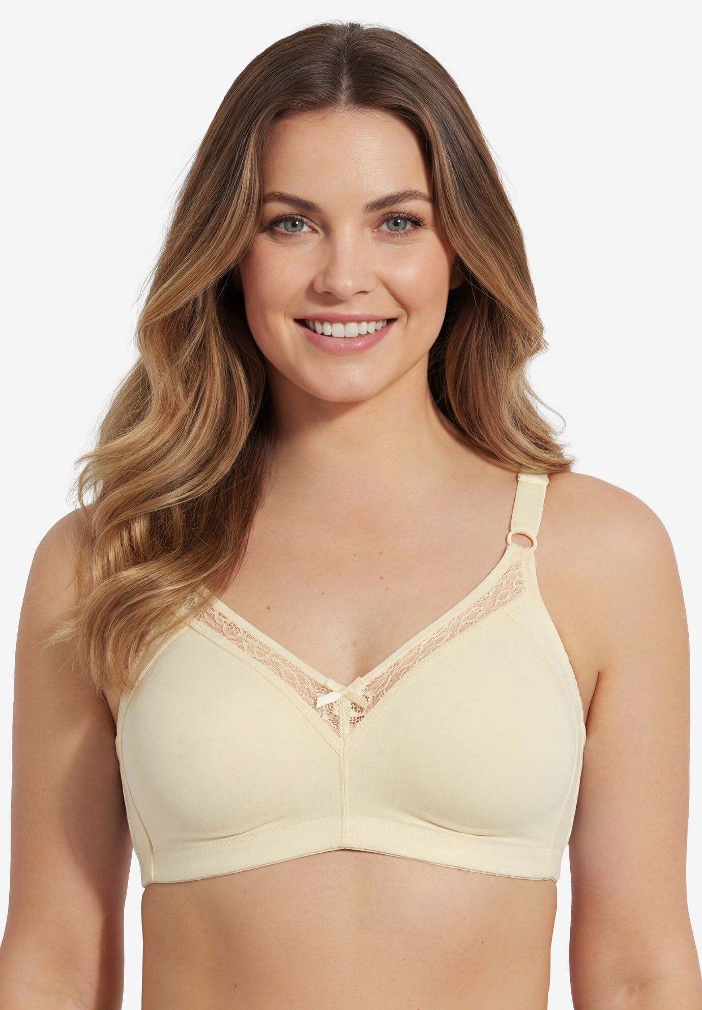 Leading Lady&reg; Soft Support Cotton Wireless Bra, ECRU, hi-res image number 0
