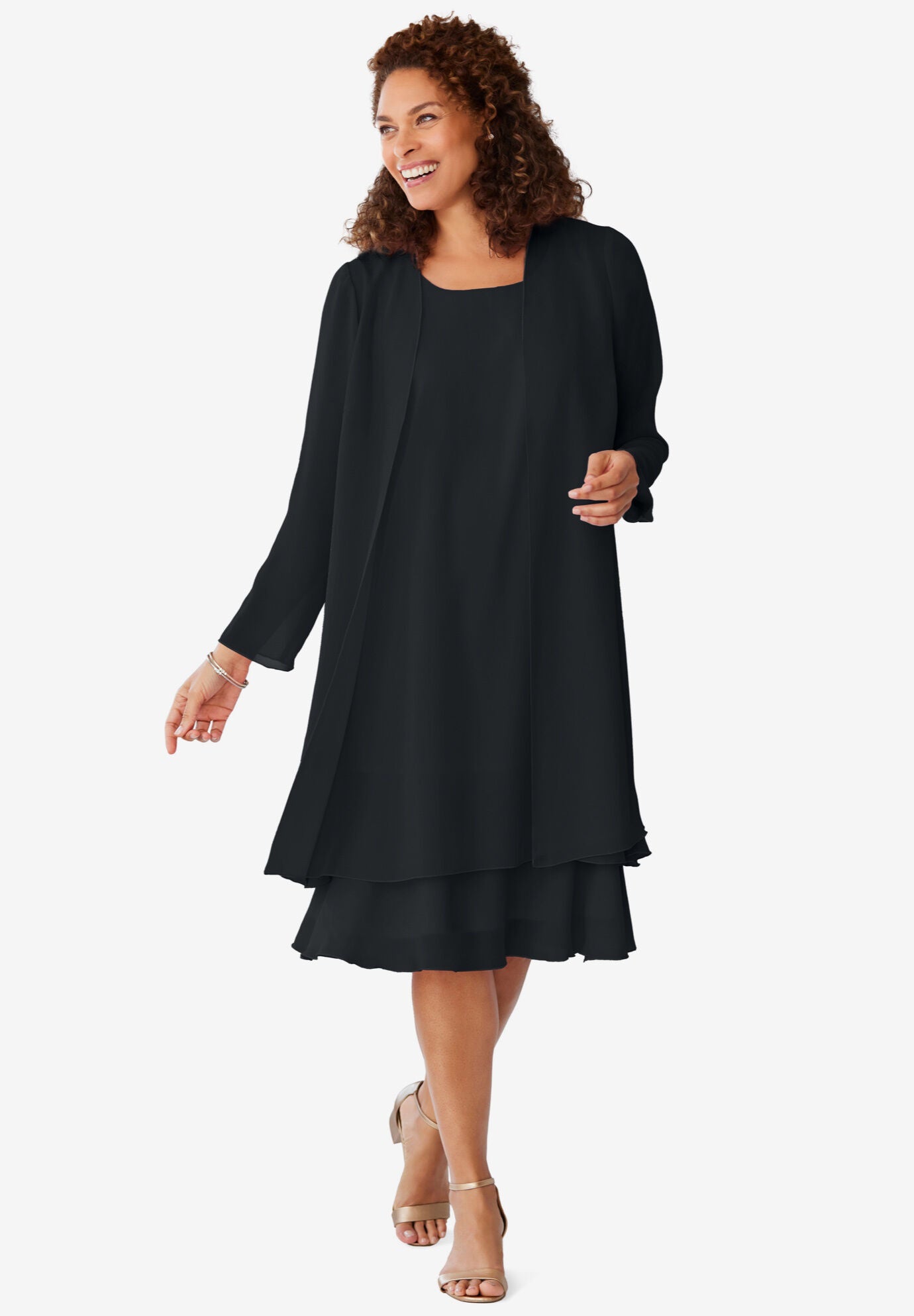 Black jacket dress plus size shop