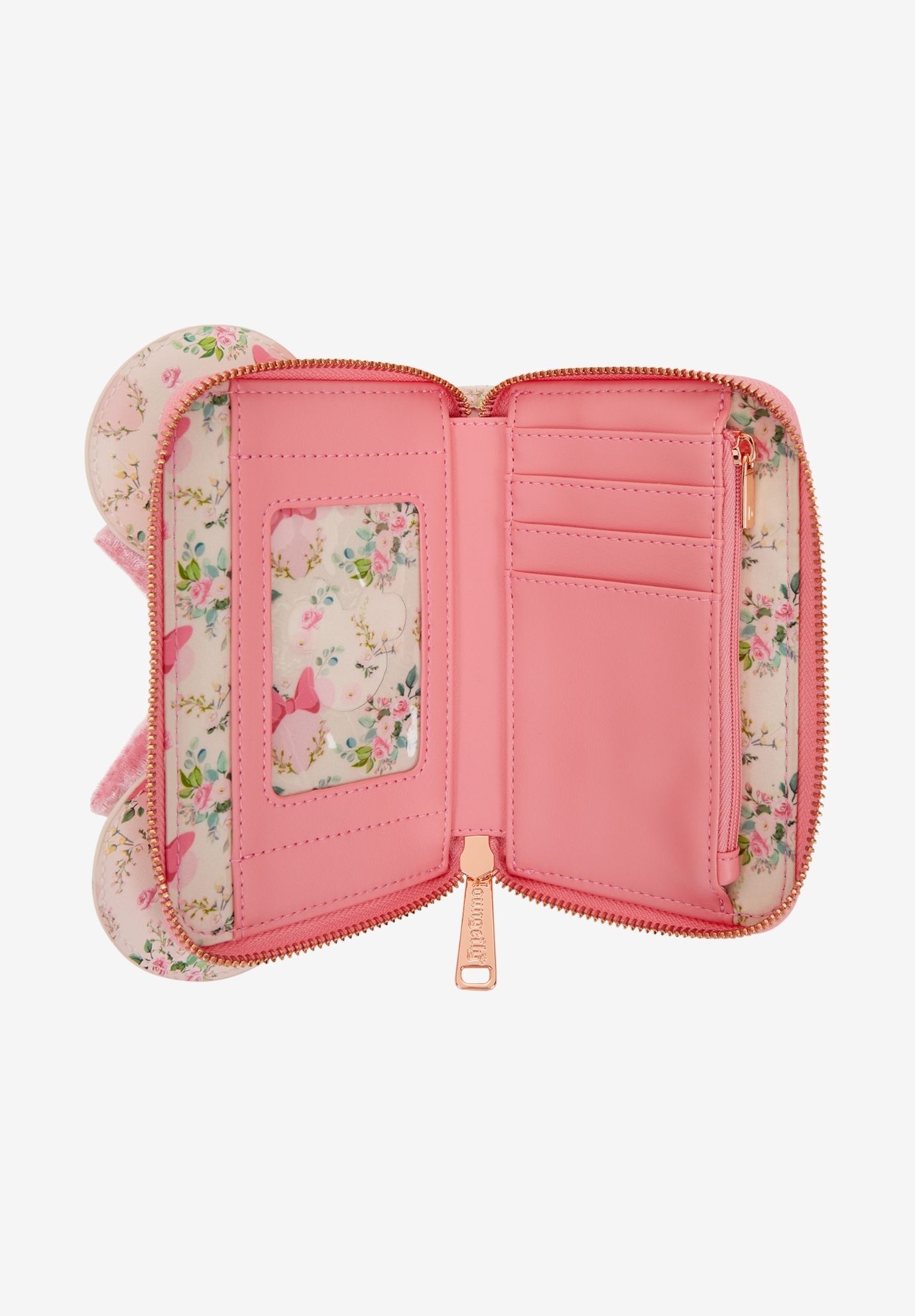 Loungefly x Disney Minnie Mouse Floral Zip Around Wallet, WHITE, alternate image number 2