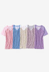 Elbow Sleeve V-Neck Baseball Tee, , alternate image number null