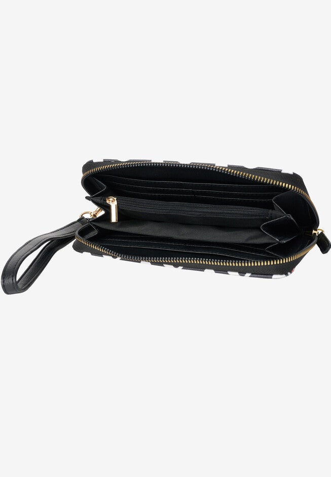 Women'S Mickey & Minnie Icons Black Zip Around Wallet All-Over Print Wristlet, , alternate image number 5