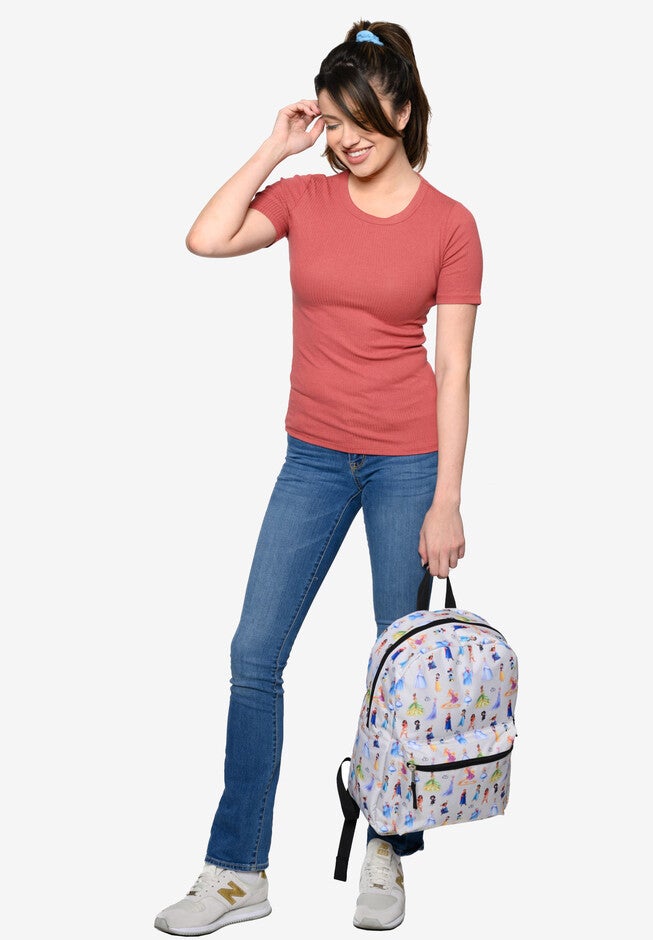 Disney 100 Years Celebration Characters All-Over Print 16 inches Deluxe Nylon Backpack, , alternate image number null