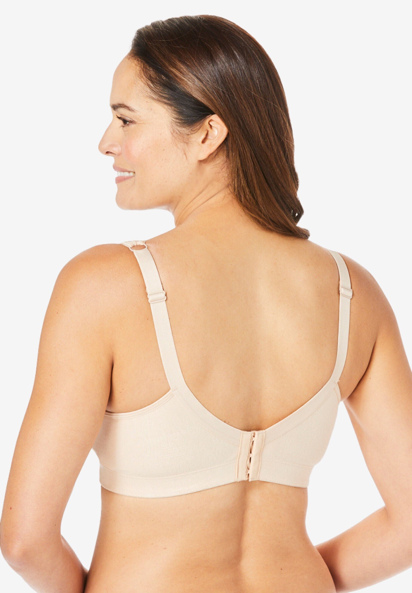 Cotton Comfort Wireless Bra, FRESH BERRY VINE, on-hover image number 1