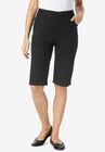 Flex-Fit Pull-On Denim Short, BLACK, hi-res image number null