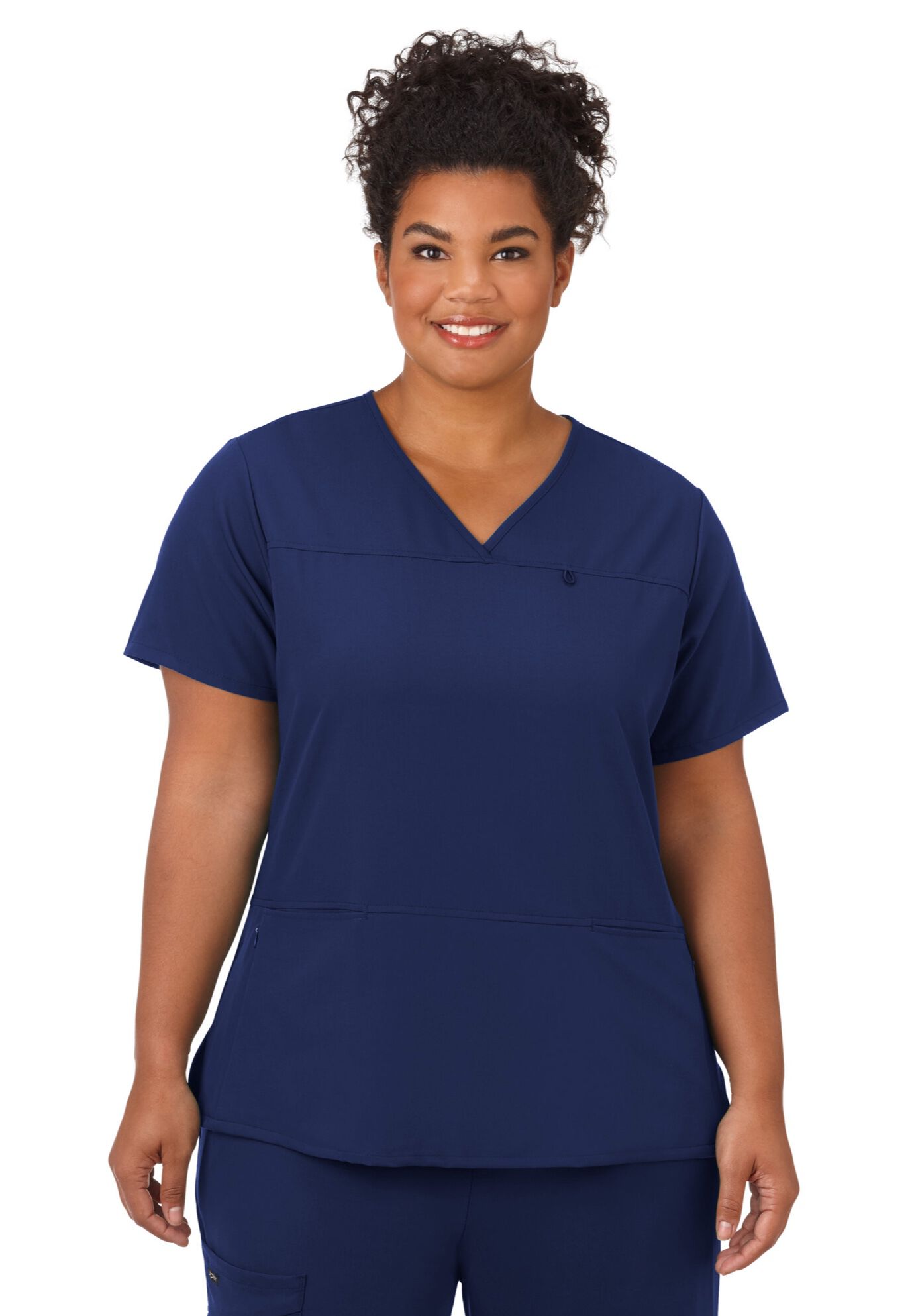 Jockey Scrubs Women&#39;s True Fit Crossover V-Neck Top, NEW NAVY, hi-res image number 0