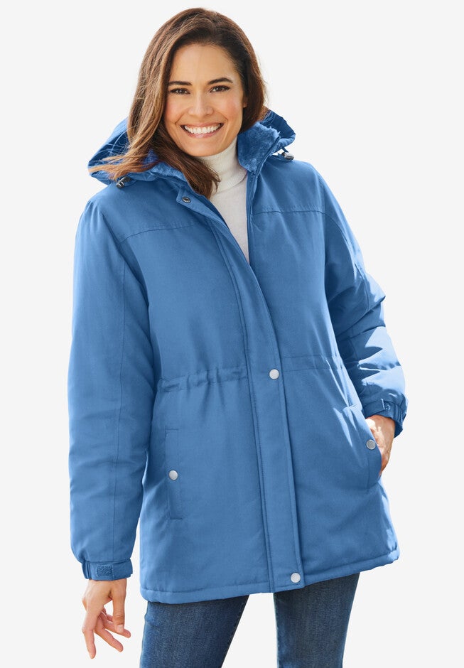 Water-Resistant Parka, BLUE, hi-res image number 0