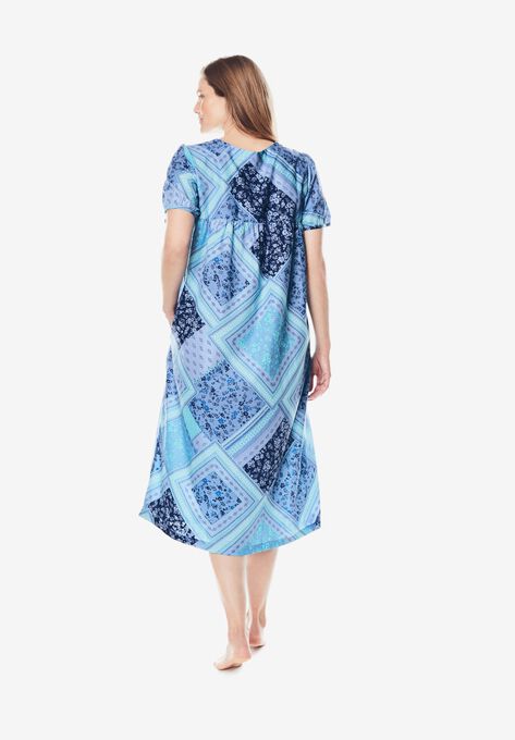 Short Print Shirred Lounger , , on-hover image number null