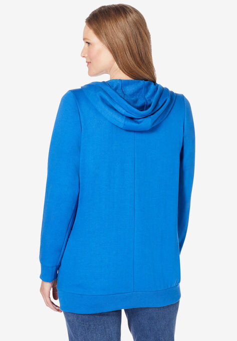 Zip Front Tunic Hoodie, , on-hover image number null