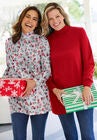 Perfect Long-Sleeve Mock-Neck Tee, , alternate image number null