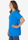 Embroidered V-Neck Tee, , alternate image number null