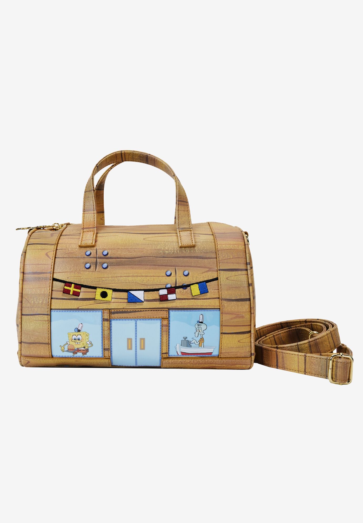 Loungefly X Spongebob Squarepants Krusty Krab Crossbody Bag, BROWN, hi-res image number 0