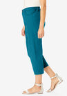 Back-Elastic Waist Perfect Capri Jean, , alternate image number null