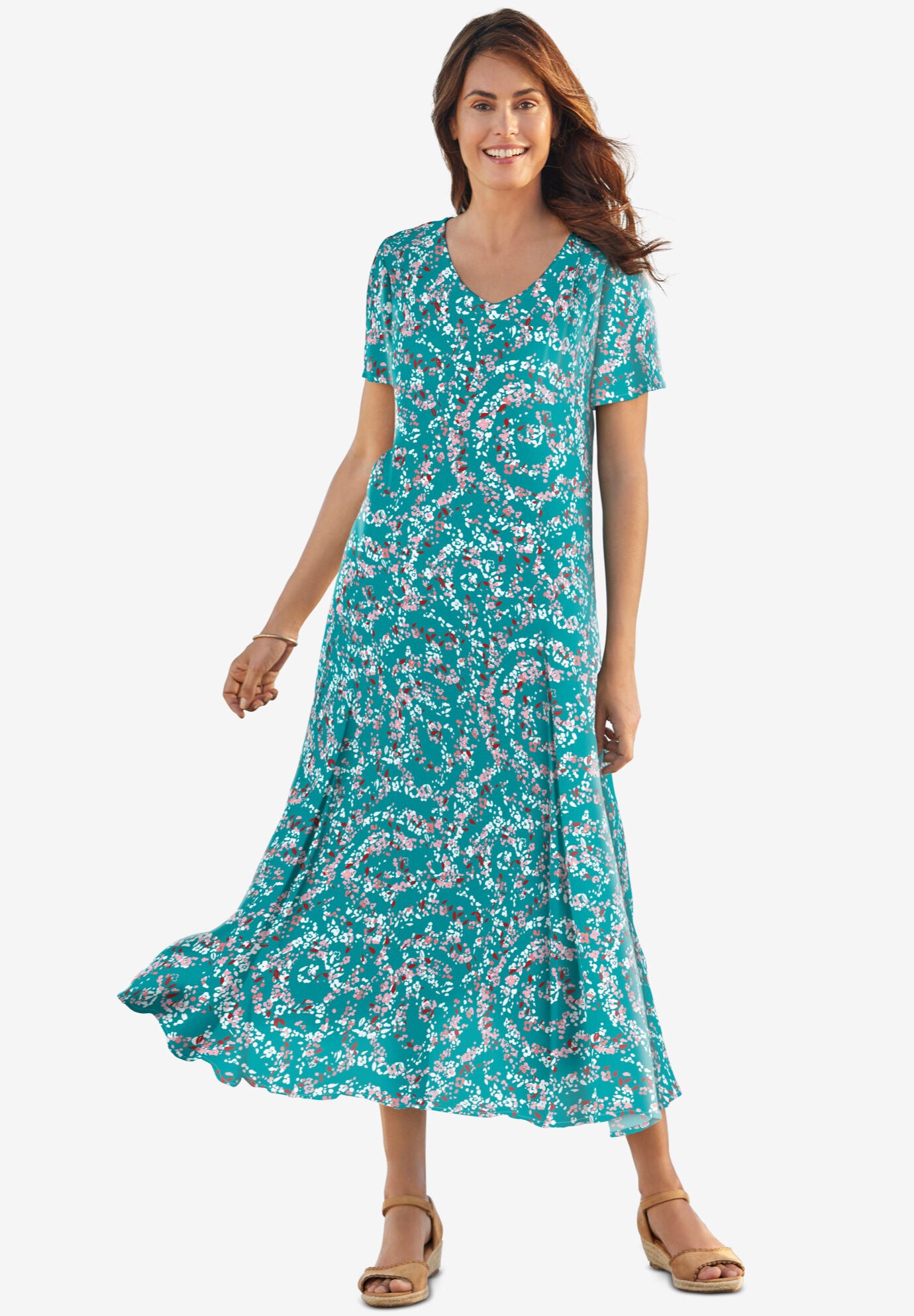 Plus size cotton casual dresses clearance