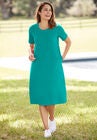 Short-Sleeve Crewneck Tee Dress, , alternate image number null