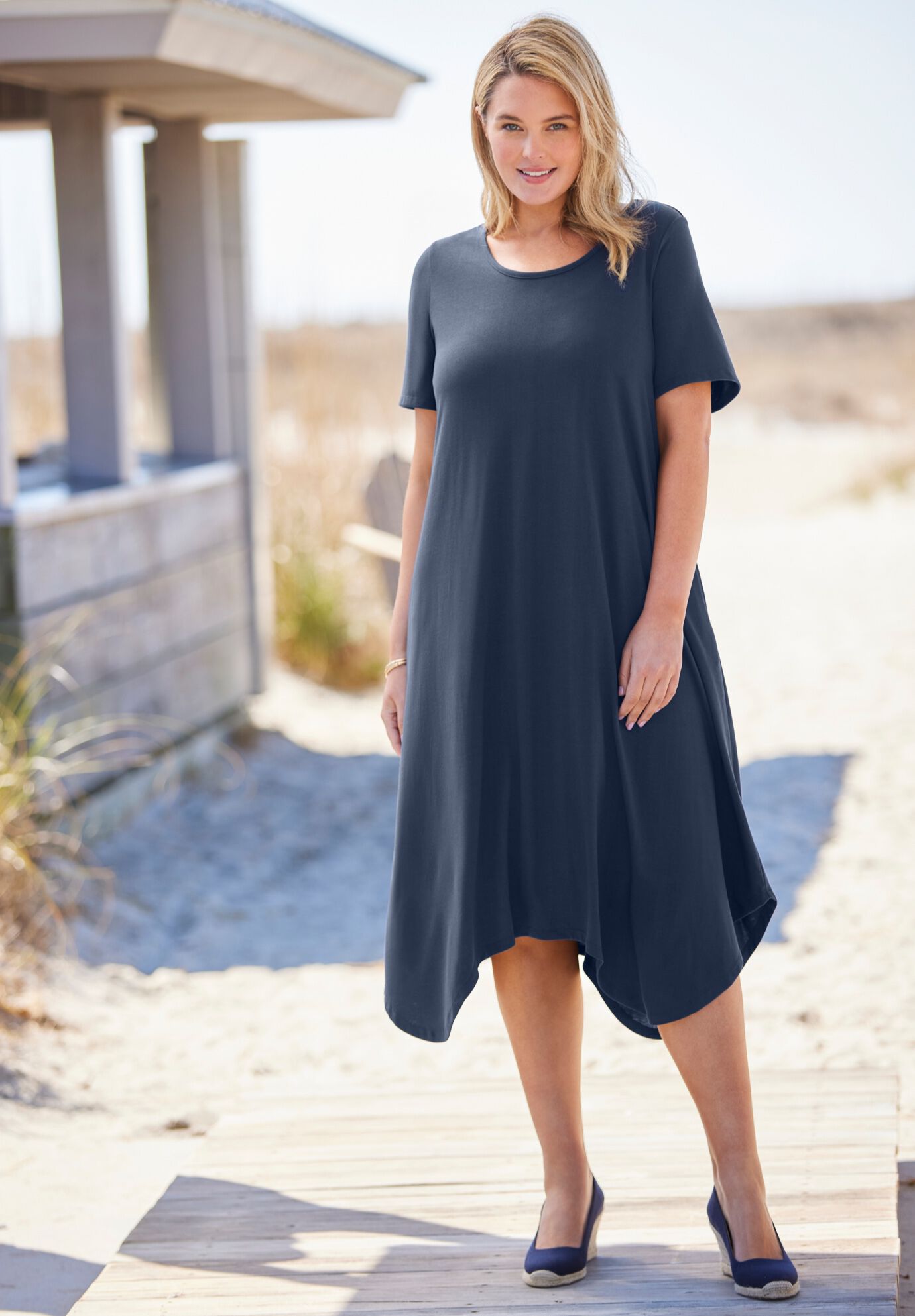 Drape Hem Dress, , alternate image number 3