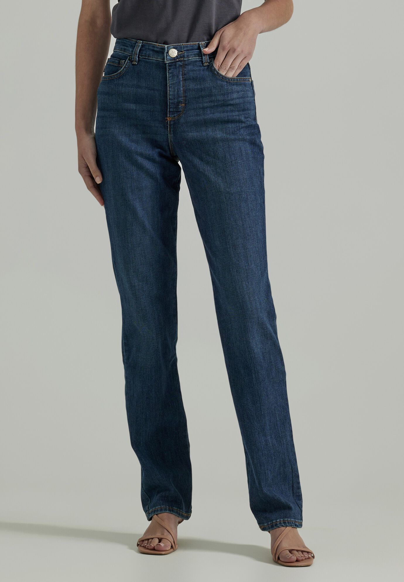 Relaxed Fit Instantly Slims Straight Leg Jean, ELLIS, hi-res image number 0