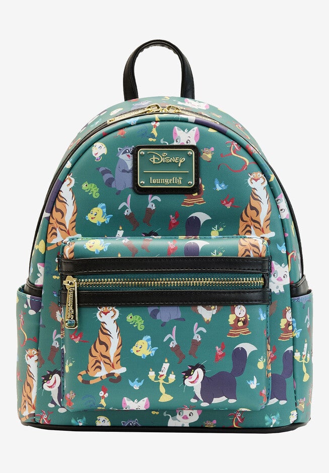 Loungefly X Disney Princess Sidekicks Mini Backpack Handbag, GREEN, hi-res image number 0
