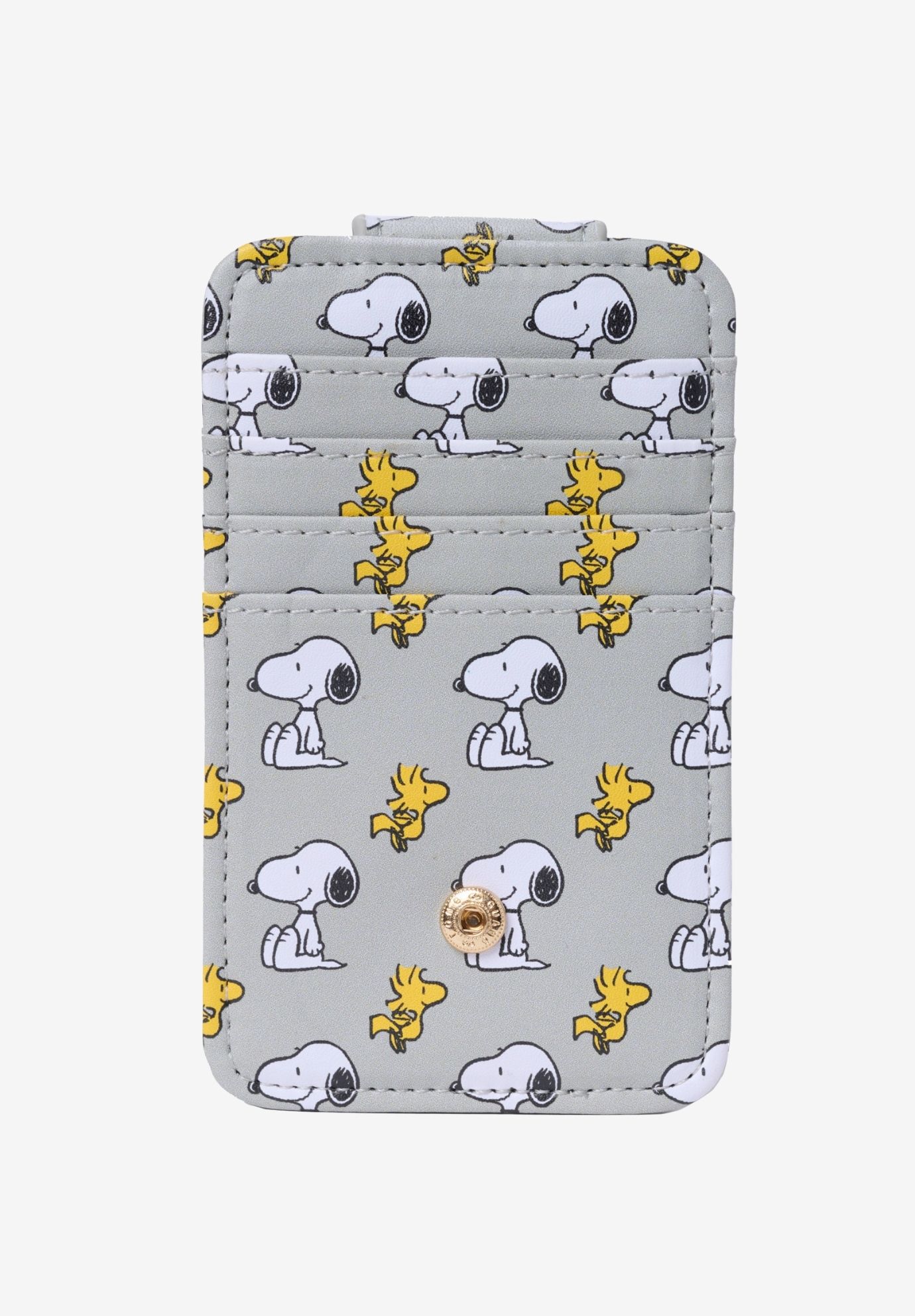 Peanuts Snoopy Woodstock Card Holder Wallet Slim Travel, GRAY, alternate image number 3
