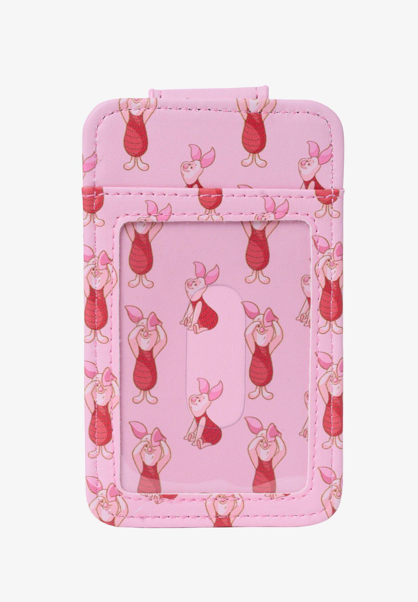 Disney Winnie the Pooh Piglet Slim Card Holder Wallet Pink ID Case, PINK, on-hover image number 1