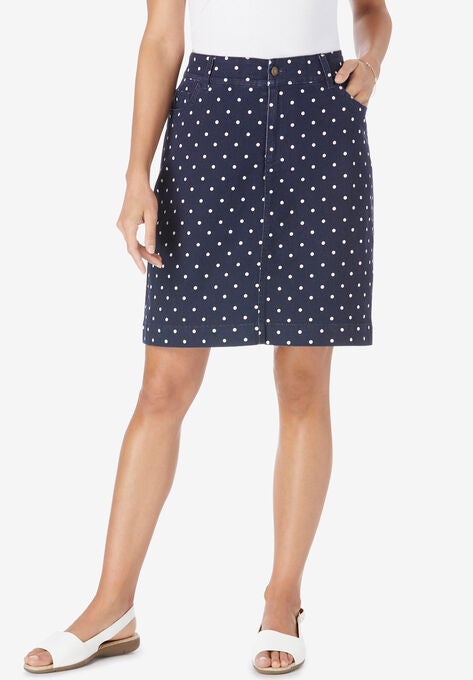 Freedom Waist Skort, NAVY POLKA DOTS, hi-res image number null