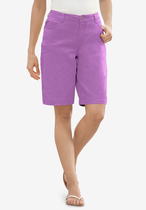 Stretch Jean Bermuda Short, PRETTY VIOLET, hi-res image number null