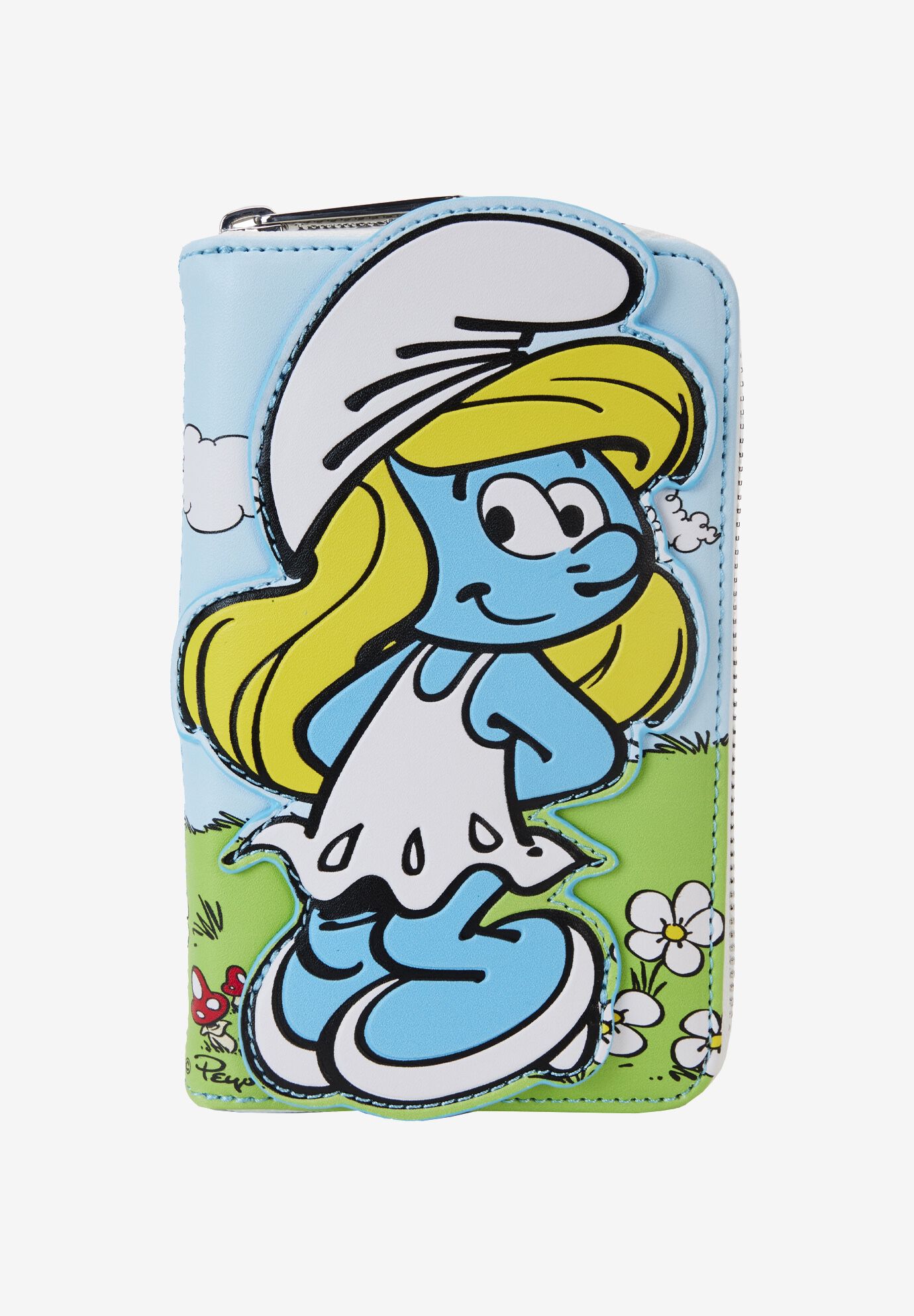 Loungefly X Smurfs Smurfette Zip Around Wallet, BLUE, hi-res image number 0