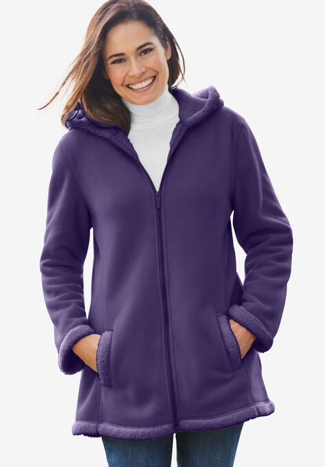 Totes® Sherpa-Lined Jacket, PURPLE PURPLE, hi-res image number null