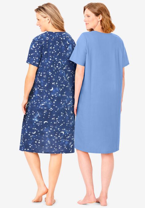 2-Pack Short-Sleeve Sleepshirt, , on-hover image number null