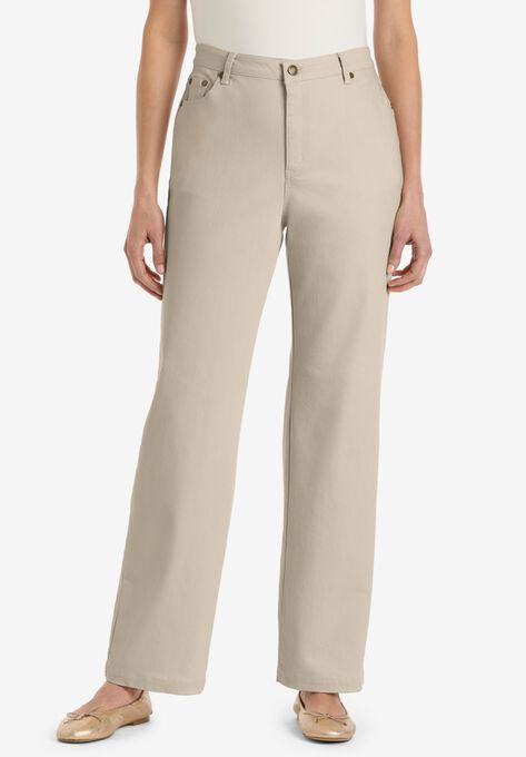 Wide Leg Stretch Jean, NATURAL KHAKI, hi-res image number null