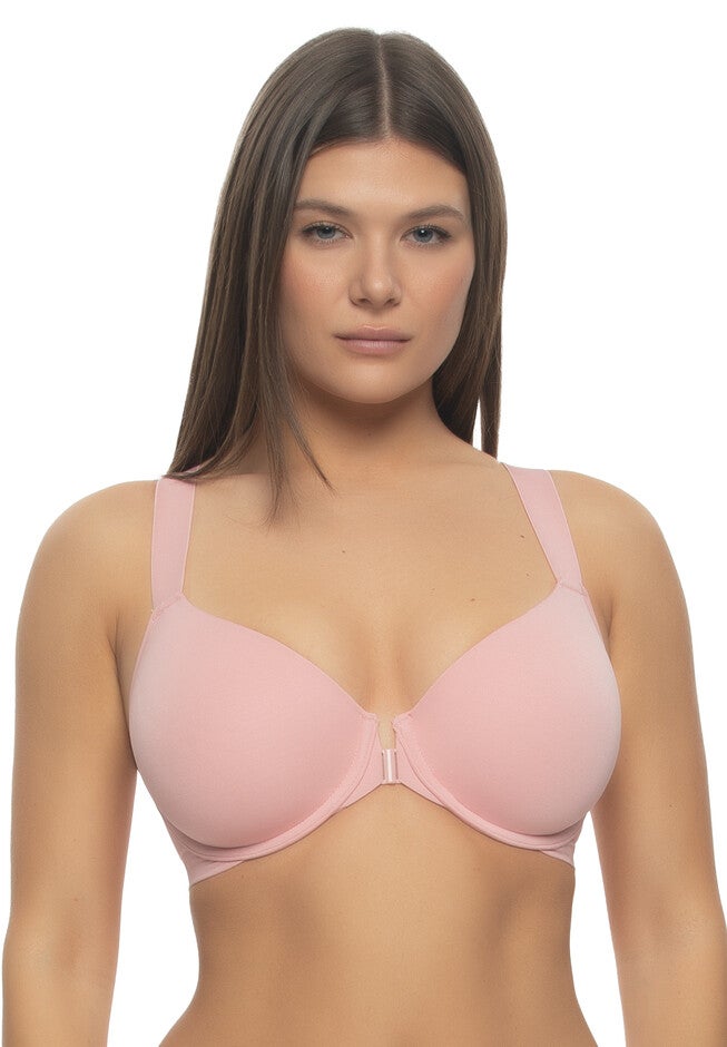 Utopia Front-Close Racerback T-Shirt Bra, BRIDAL ROSE, hi-res image number 0